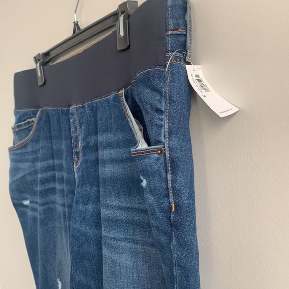 New Old Navy Maternity Front Low Panel Rockstar Super Skinny Ripped Jeans - Picture 5 of 8